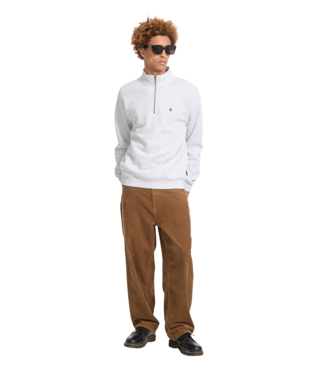 VOLCOM Single Stone Quarter Zip - Bone Heather