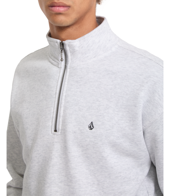 VOLCOM Single Stone Quarter Zip - Bone Heather