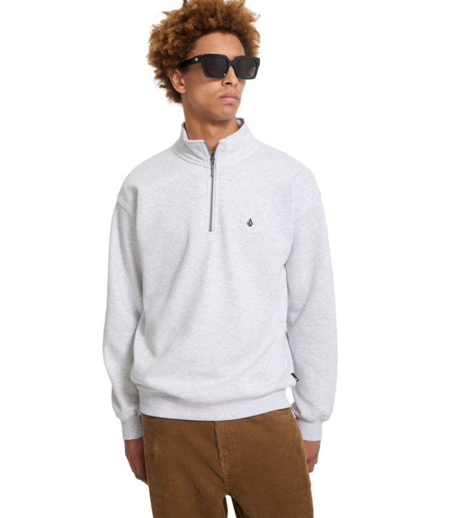 VOLCOM Single Stone Quarter Zip - Bone Heather
