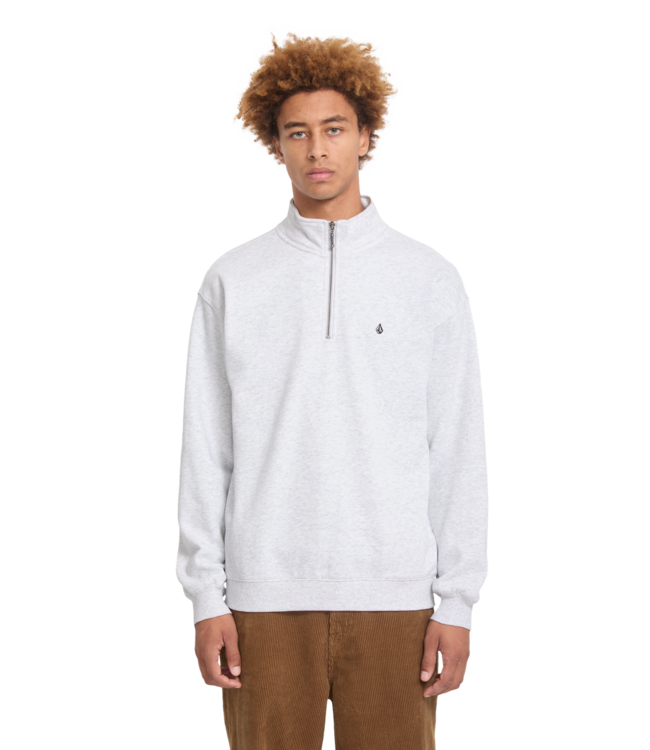 VOLCOM Single Stone Quarter Zip - Bone Heather