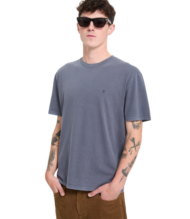 VOLCOM Solid Stone Emb T-shirt - Storm Blue