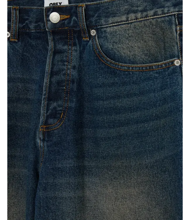 OBEY Classic Baggy Denim - Oil Stained Indigo
