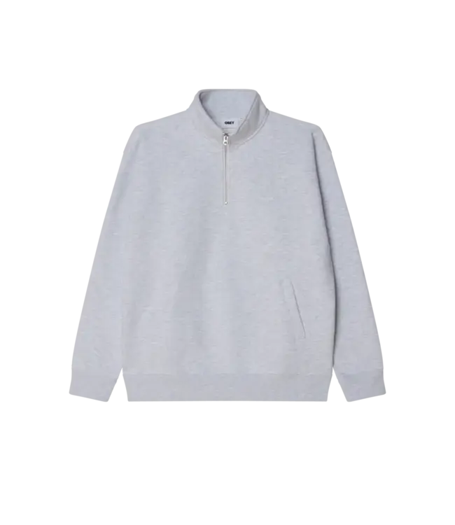 OBEY Established Works Bold Mock Neck Sweatshirt - Ash Grey