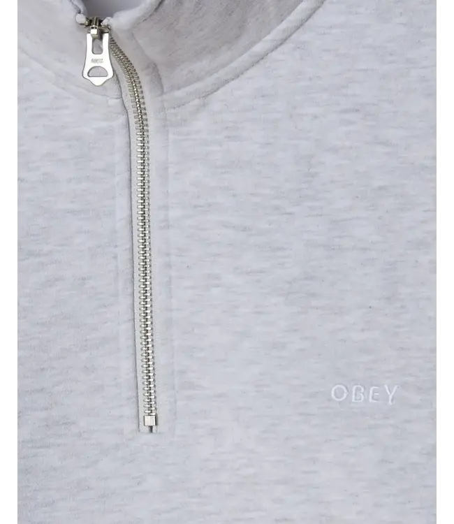OBEY Established Works Bold Mock Neck Sweatshirt - Ash Grey