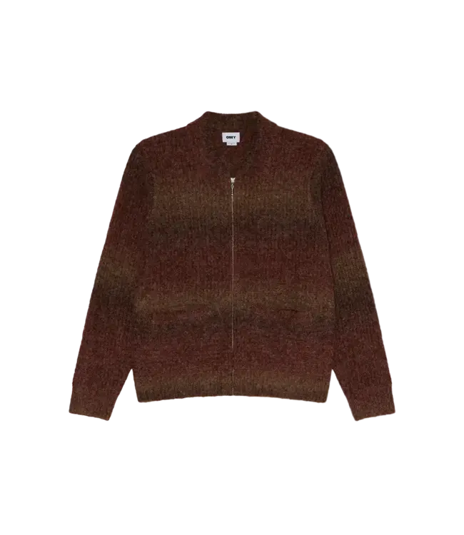 OBEY Obey Anton Gradient Cardigan - Brown Multi