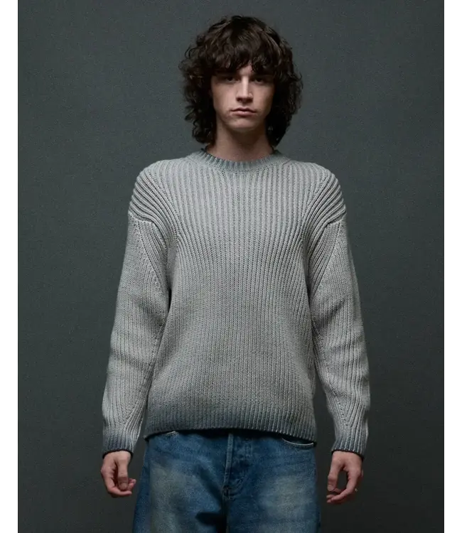 OBEY Obey Ian Faded Wash Sweater - Grey Faded Wash