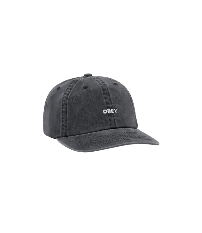OBEY Pigment Obey Bold 6 Panel Strapback Cap - Pigment Black