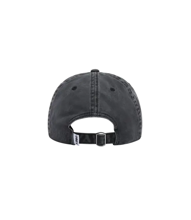 OBEY Pigment Obey Bold 6 Panel Strapback Cap - Pigment Black