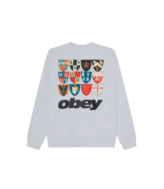 OBEY Shields Extra Heavyweight Crewneck Sweatshirt - Ash Grey