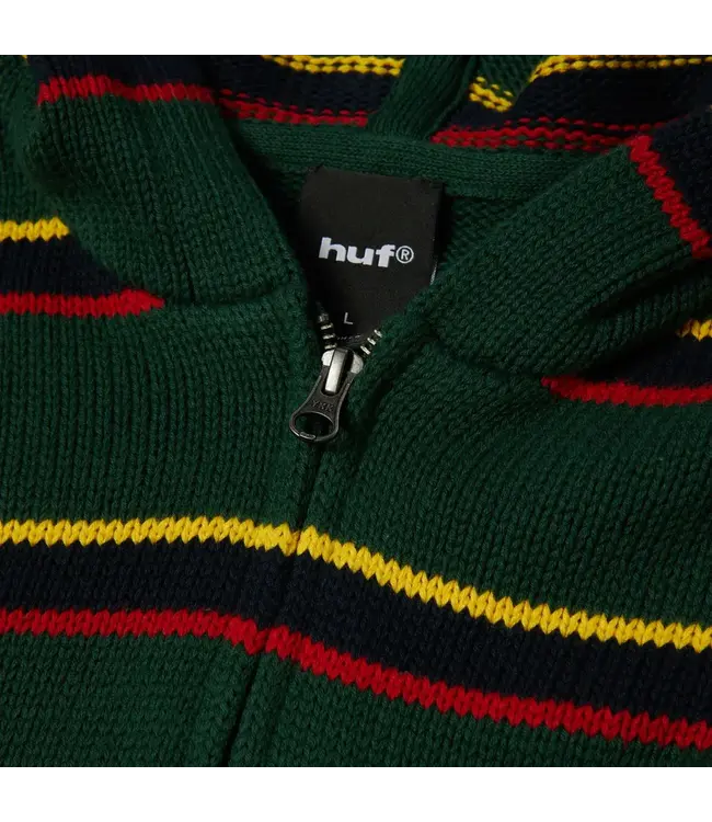 HUF Banks Fz Striped Hoodie - Sycamore