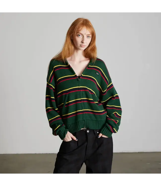 HUF Banks Fz Striped Hoodie - Sycamore