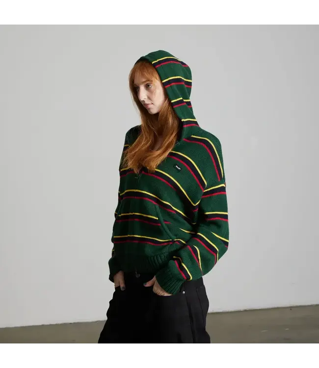 HUF Banks Fz Striped Hoodie - Sycamore