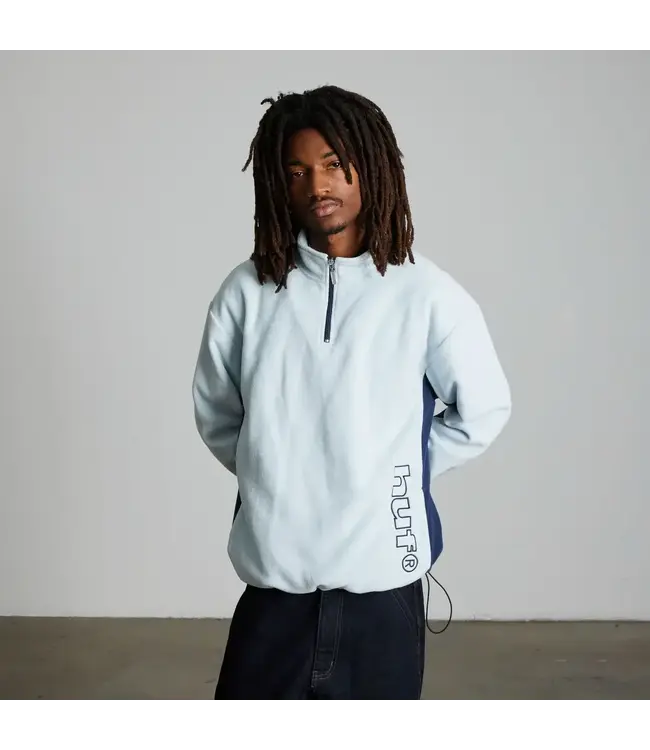 HUF Basecamp Quarter Zip Polar Fleece - Sky Blue