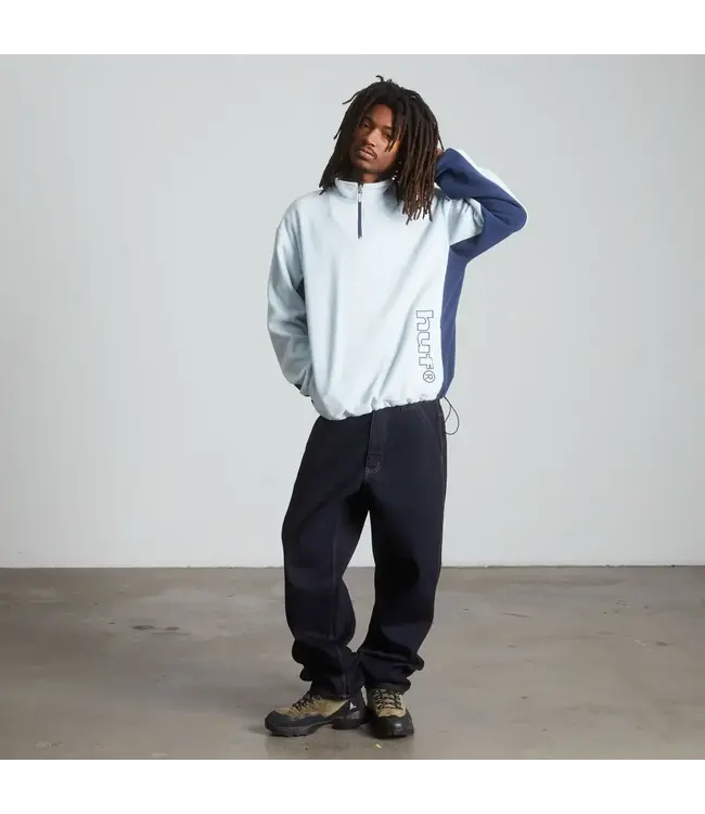 HUF Basecamp Quarter Zip Polar Fleece - Sky Blue