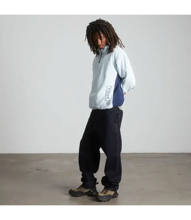 HUF Basecamp Quarter Zip Polar Fleece - Sky Blue