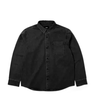 HUF Carson Overdyed Denim Ls Shirt - Black HUF Carson Overdyed Denim Ls Shirt - Black