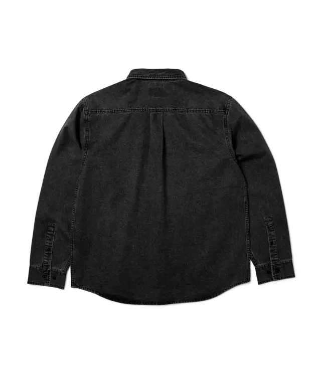HUF Carson Overdyed Denim Ls Shirt - Black