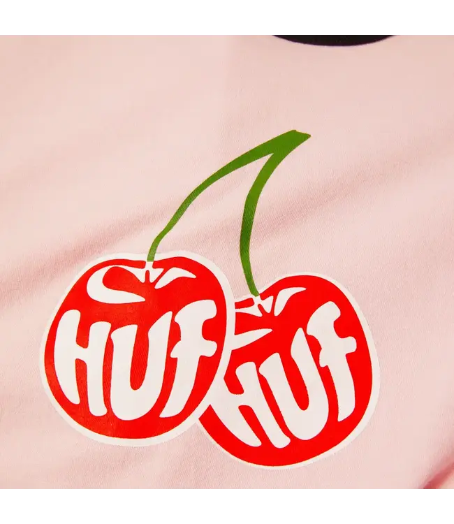 HUF Cherries Ringer Tee - Dusty Pink
