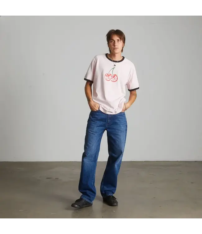HUF Cherries Ringer Tee - Dusty Pink