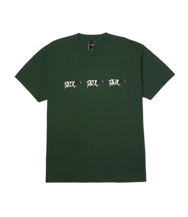 HUF Moo Ss Tee - Forest Green