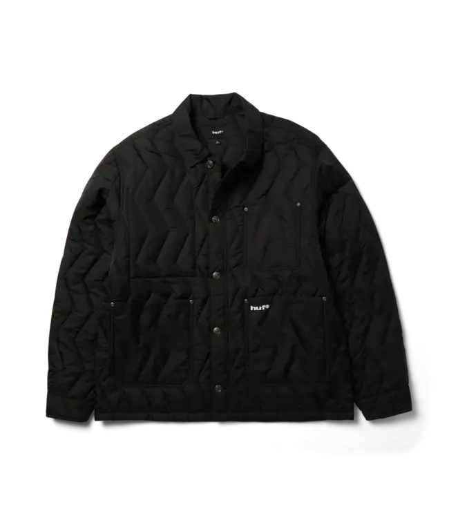 HUF Zig Zag Quilted Chore Jacket - Black