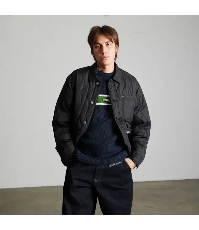 HUF Zig Zag Quilted Chore Jacket - Black