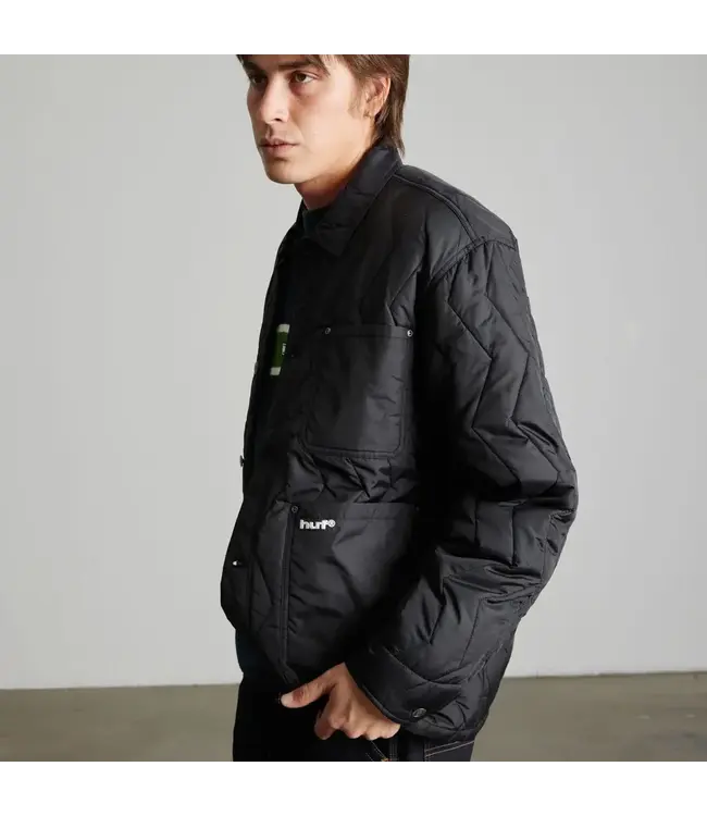 HUF Zig Zag Quilted Chore Jacket - Black
