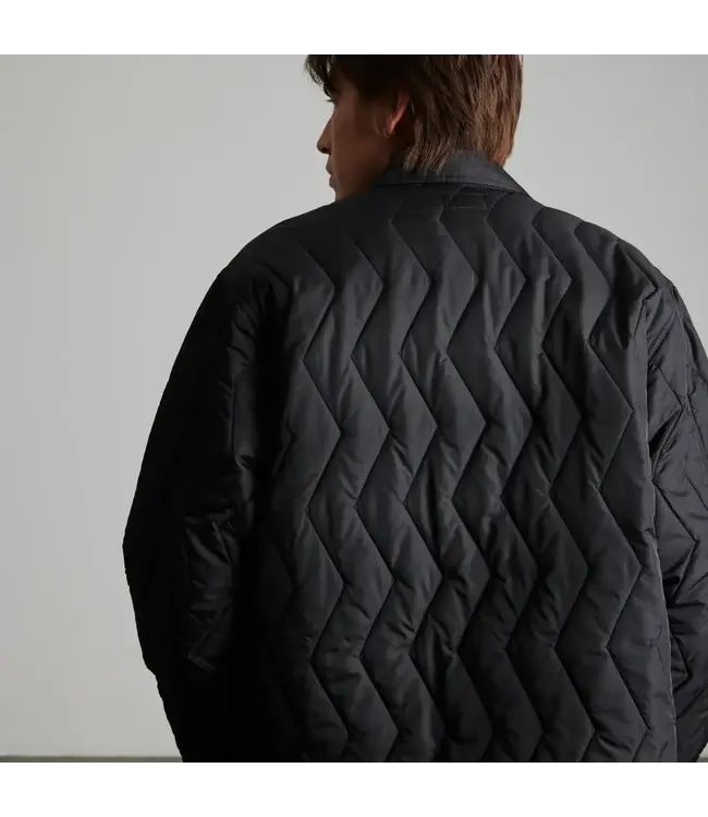HUF Zig Zag Quilted Chore Jacket - Black
