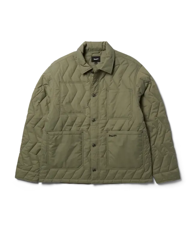 HUF Zig Zag Quilted Chore Jacket - Sage