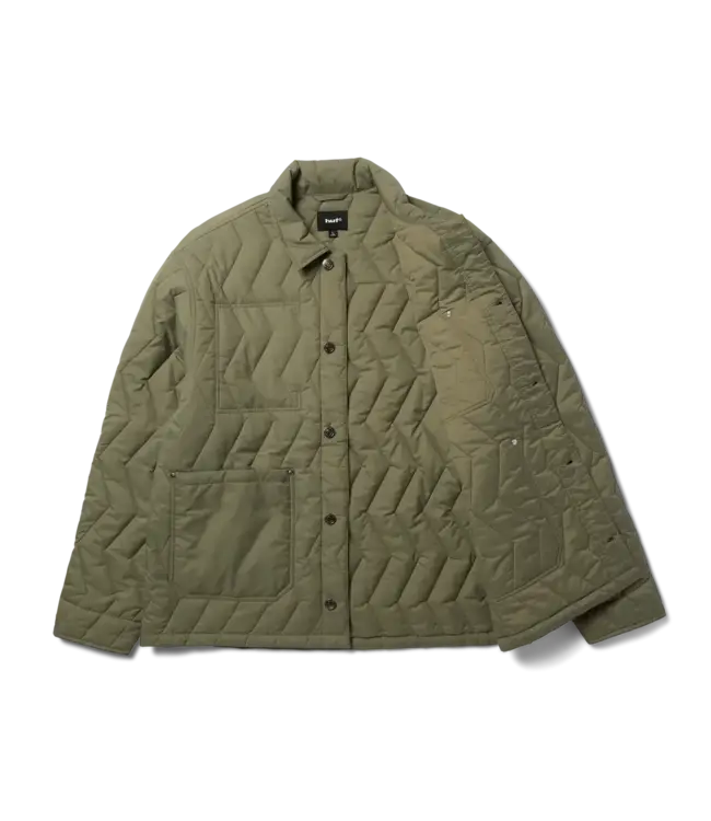 HUF Zig Zag Quilted Chore Jacket - Sage