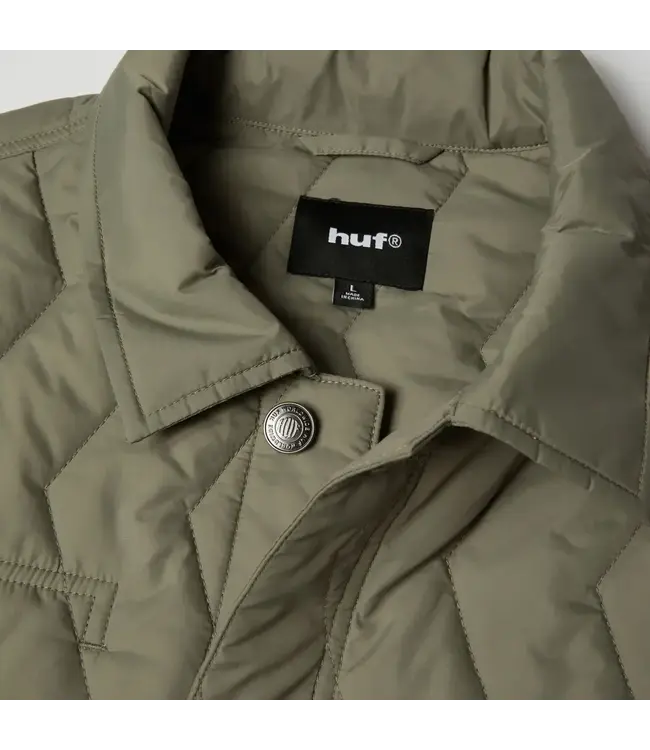 HUF Zig Zag Quilted Chore Jacket - Sage