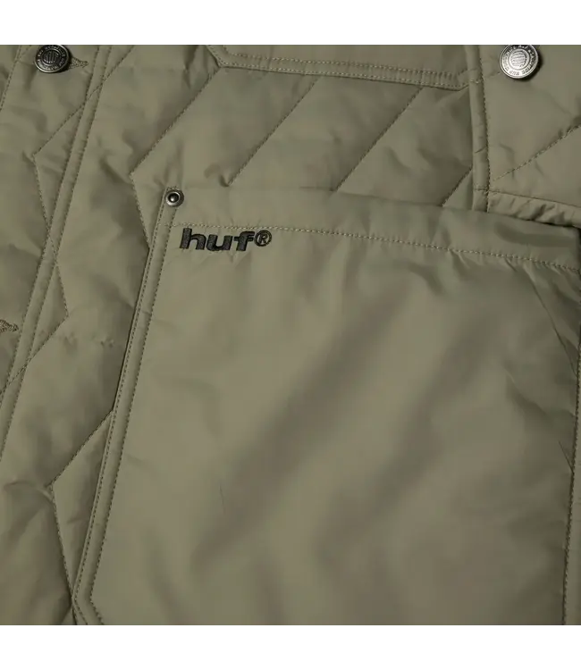 HUF Zig Zag Quilted Chore Jacket - Sage