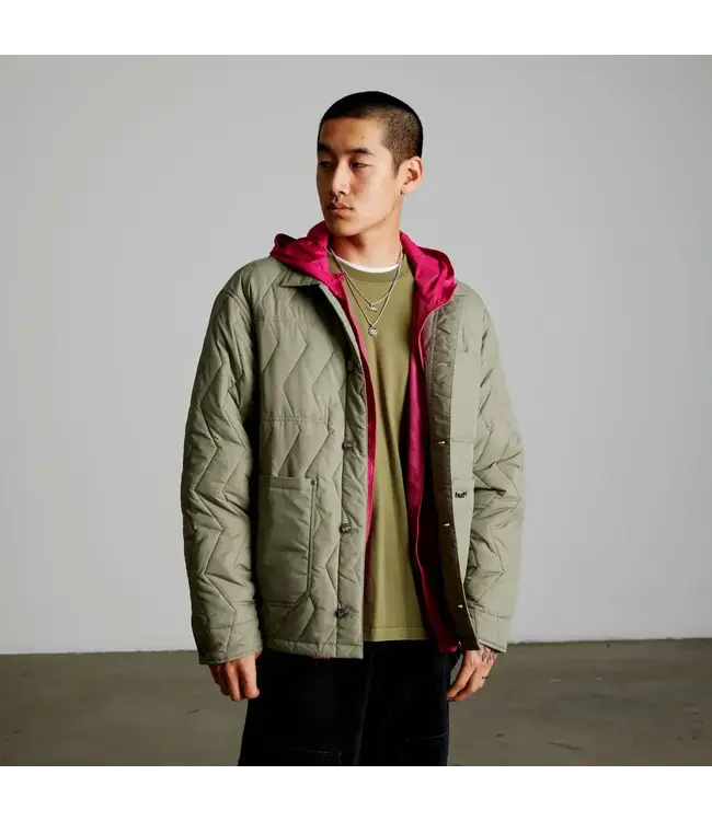 HUF Zig Zag Quilted Chore Jacket - Sage