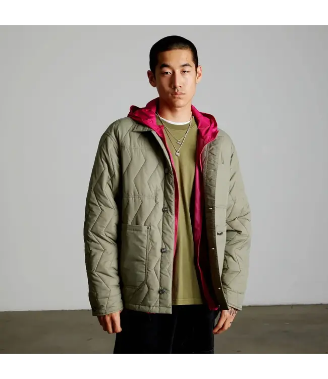 HUF Zig Zag Quilted Chore Jacket - Sage