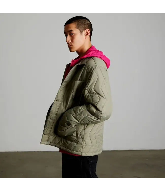 HUF Zig Zag Quilted Chore Jacket - Sage