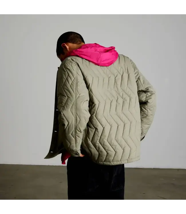 HUF Zig Zag Quilted Chore Jacket - Sage