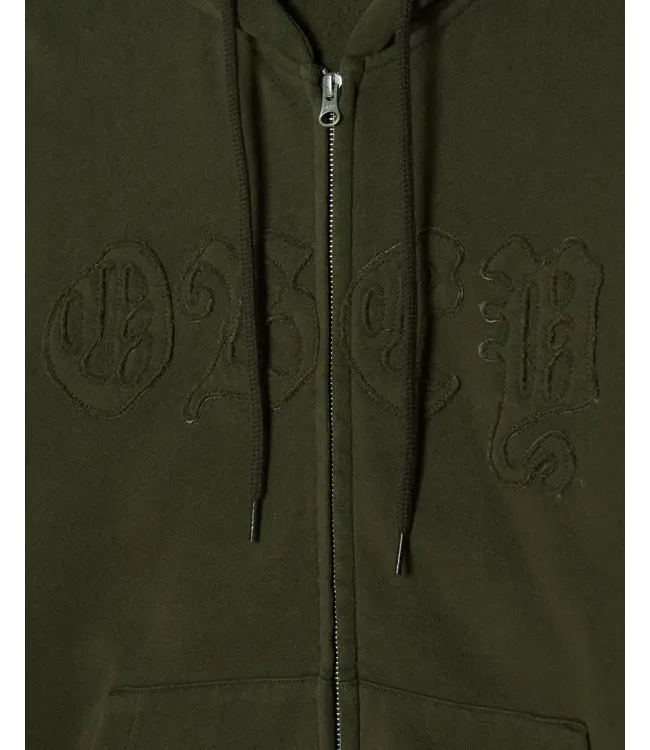 OBEY Obey Gothic Zip Hood - Dusty Black Olive