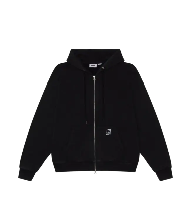 OBEY Obey Post Zip Hood - Dusty Black Limo