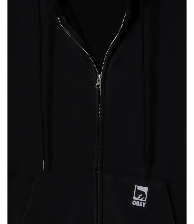 OBEY Obey Post Zip Hood - Dusty Black Limo