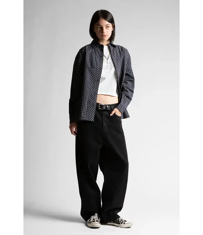 WASTED PARIS Cross Shirt - Black Tartan