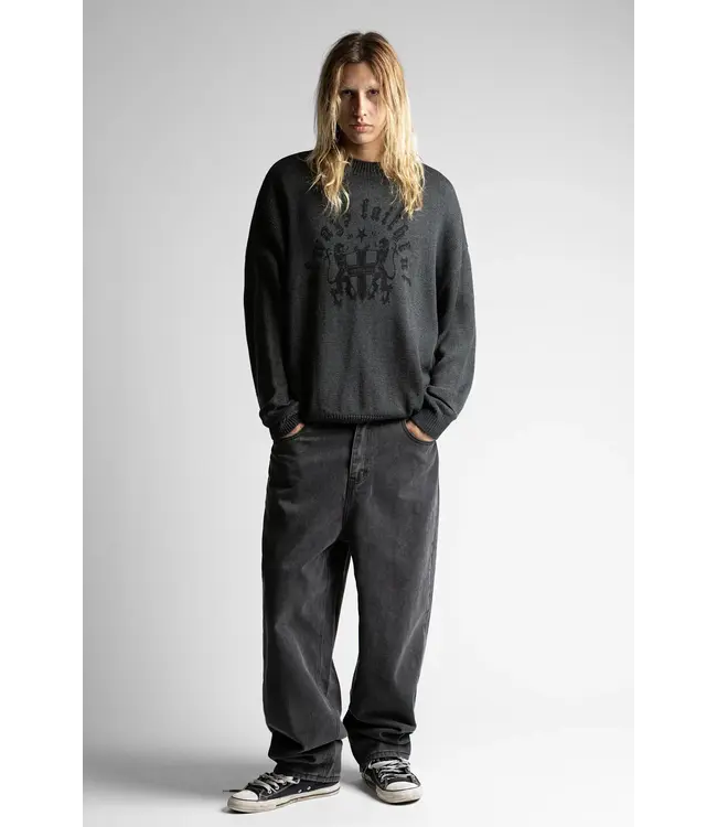 WASTED PARIS Emblem Sweater - Old Black