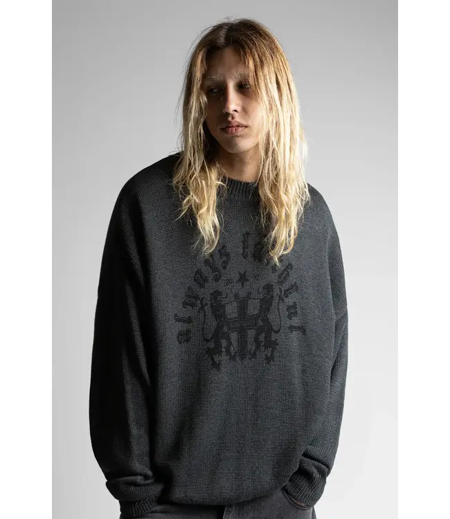 WASTED PARIS Emblem Sweater - Old Black