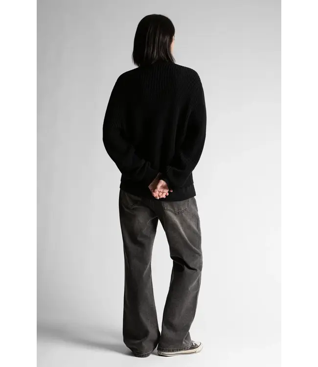 WASTED PARIS Script Cardigan - Faded Black