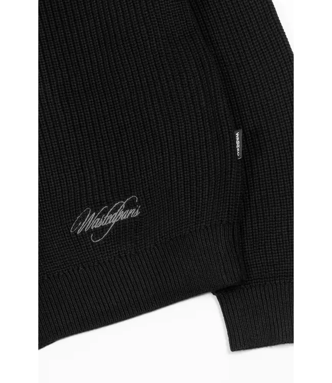 WASTED PARIS Script Cardigan - Faded Black