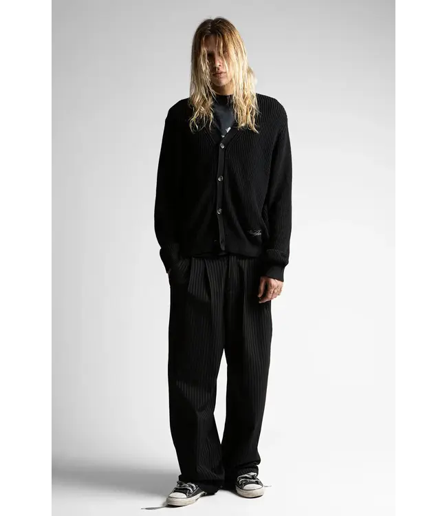 WASTED PARIS Script Pleated Pant - Black