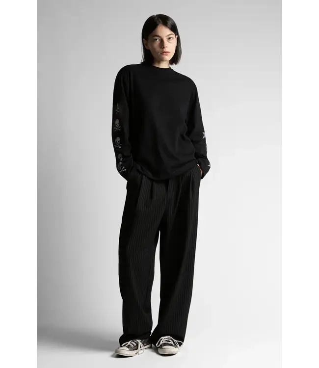 WASTED PARIS Script Pleated Pant - Black