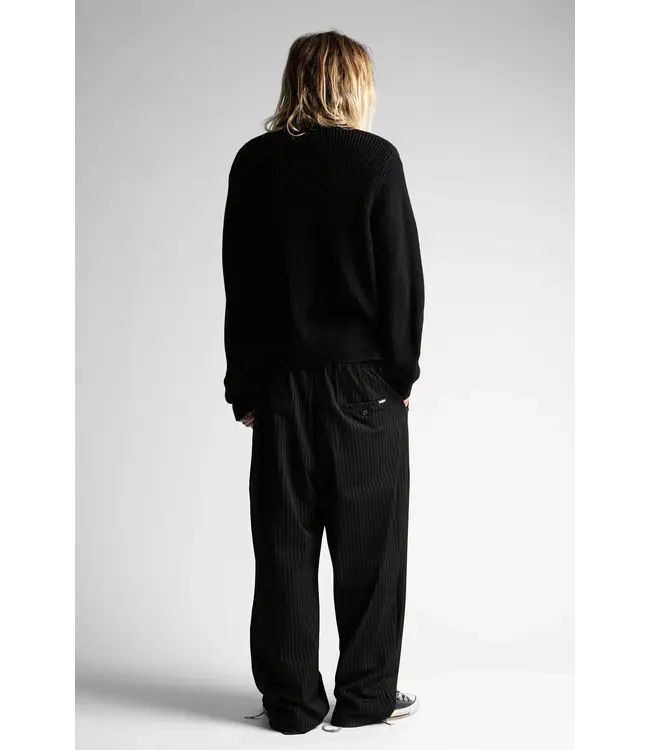WASTED PARIS Script Pleated Pant - Black