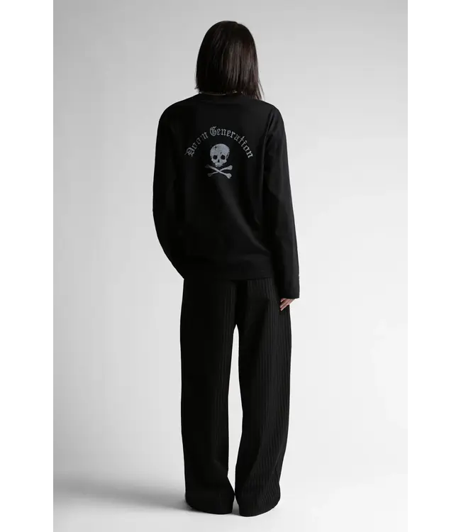 WASTED PARIS Script Pleated Pant - Black