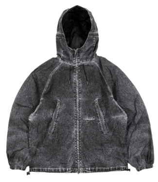 WASTED PARIS Script Trompe L'Oeil Windbreaker - Faded Black