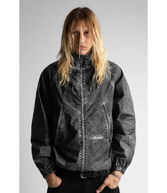 WASTED PARIS Script Trompe L'Oeil Windbreaker - Faded Black